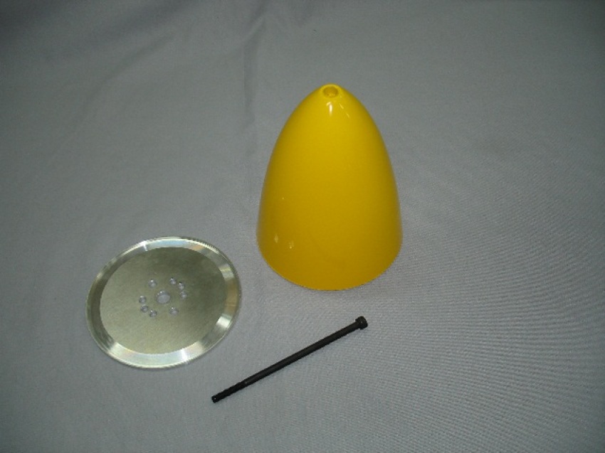 Spinner, 110mm diameter, yellow