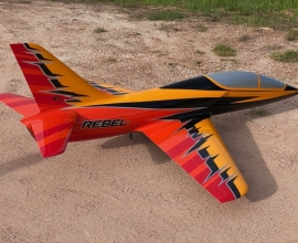 REBEL PRO BIG RC TRAINER MODEL TURBINE JET DEMO FLIGHT / Jetpower