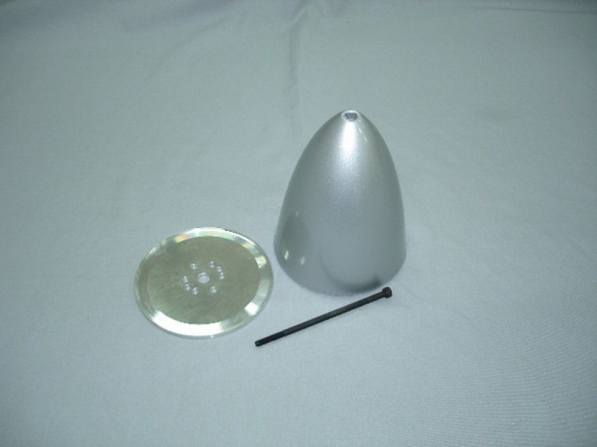 Spinner, 110mm diameter, silver