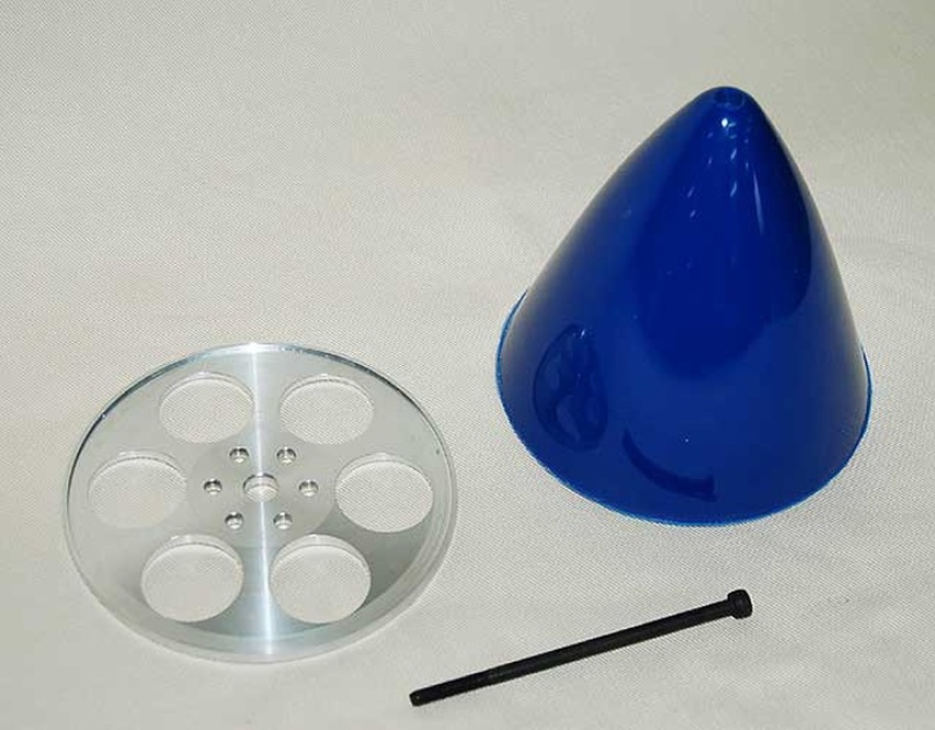 Spinner, 120mm diameter, blue