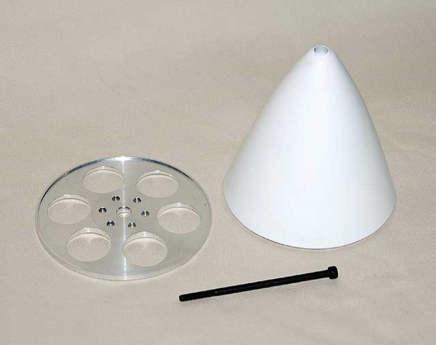 Spinner, 120mm diameter, white