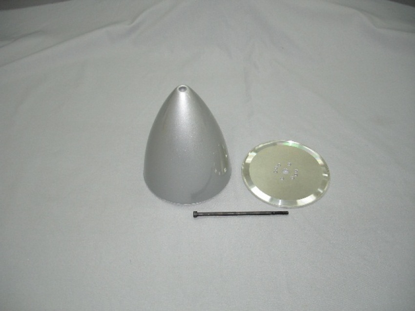 Spinner, 125mm diameter, silver