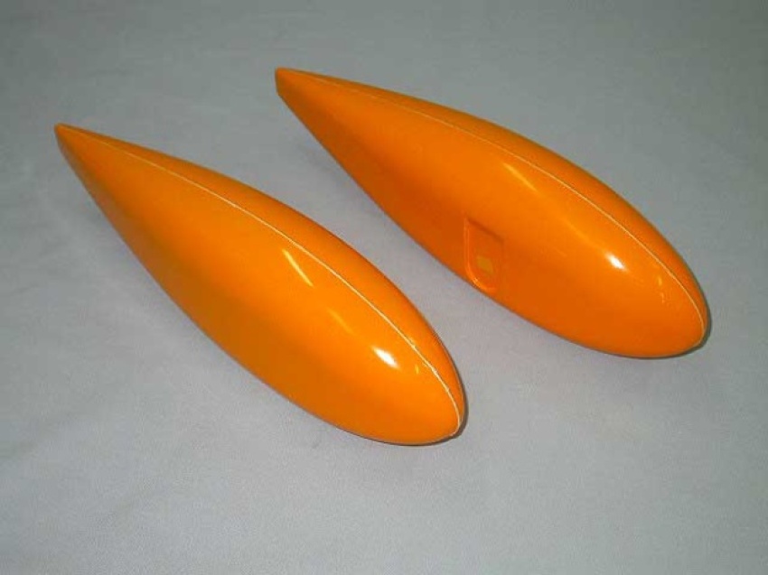 Wheel Pant Pair 35-40% Teardrop Style (yellow orange)